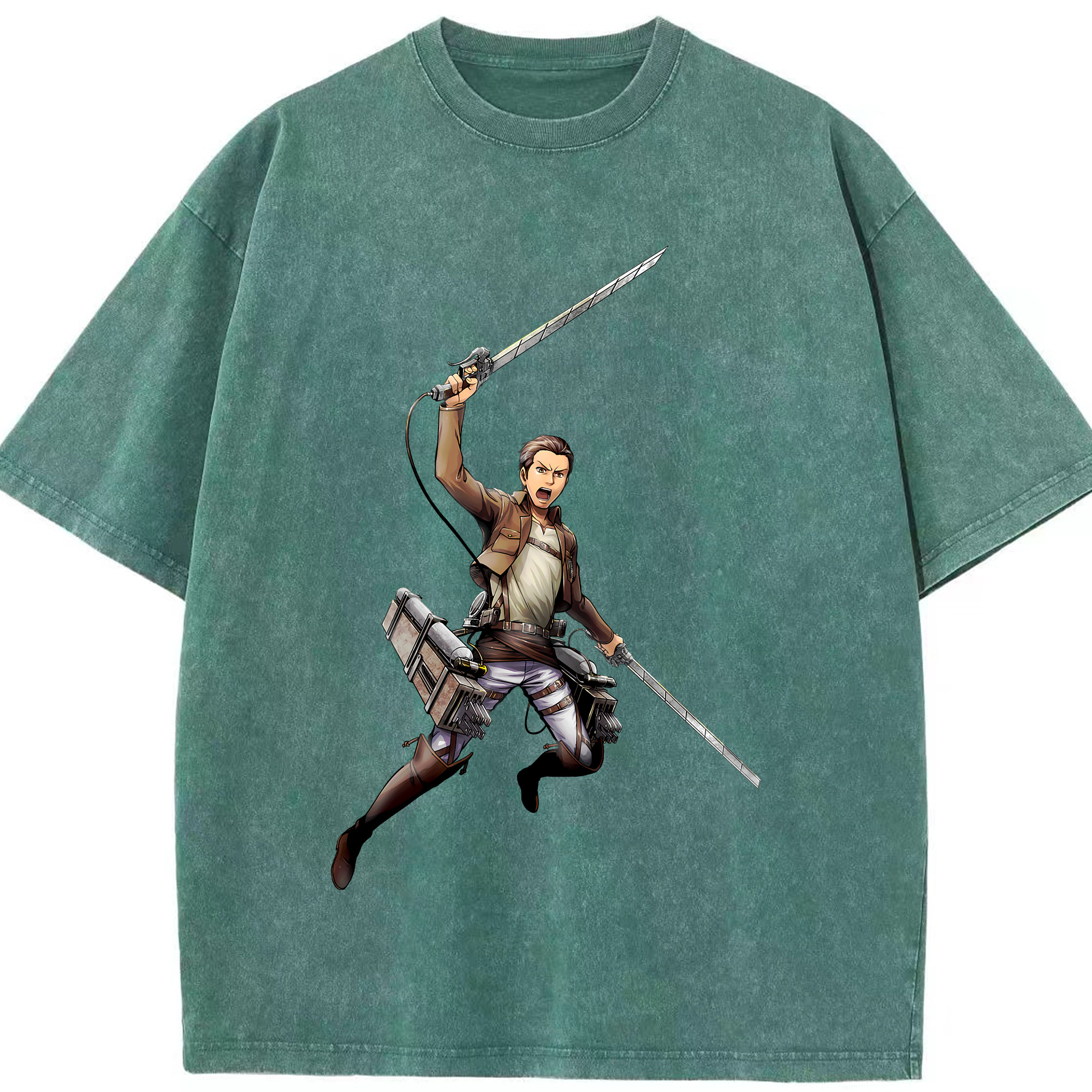 （画像用） 進撃の巨人 Attack on Titan 綿100% ヴィンテージ風 半袖Tシャツ（フロントプリント）